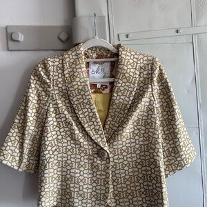 Milly of New York Gold and Cream Blazer